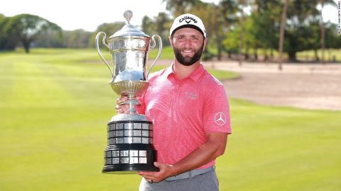 Jon Rahm holds his nerve to win ‘stressful’ Mexico Open after tense finish