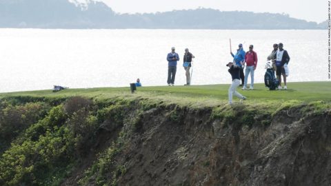 Jordan Spieth says he’s glad he ‘didn’t fall off’ cliff after hitting ‘life and death’ shot