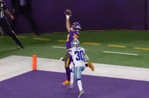 Vikings’ Adam Thielen makes absurd one-handed touchdown catch in the corner of the end zone