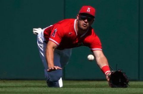 Mike Trout makes incredible defensive play, Angels snap Athletics home winning streak