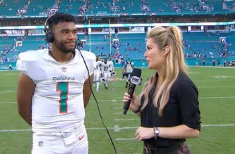 ‘We’re not satisfied’ — Tua Tagovailoa after Dolphins fifth-straight win