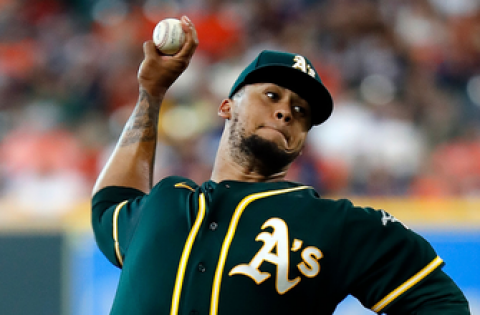 Montas strikes out ten to carry A’s past Astros, 2-1