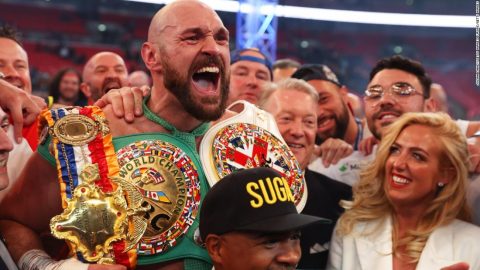 Tyson Fury retains WBC heavyweight title after beating Dillian Whyte in front of 94,000 at Wembley