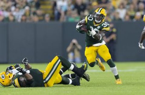 Packers RB Jamaal Williams out after hit to head