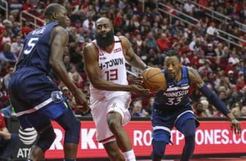 Wolves can’t contain Harden, Westbrook in 139-109 loss to Rockets