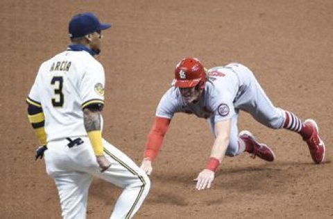 Cardinals top Brewers 4-2 in Game 1 of doubleheader
