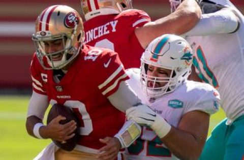 49ers’ Jimmy Garoppolo throws two interceptions, gets benched for CJ Beathard