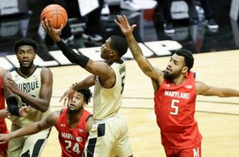 Maryland erases 15-point deficit, but falls in final minute, 73-70, to Purdue