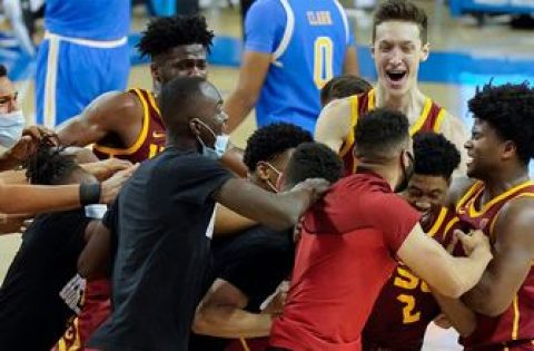 Tahj Eaddy drains buzzer-beating three to give USC win over UCLA 64-63