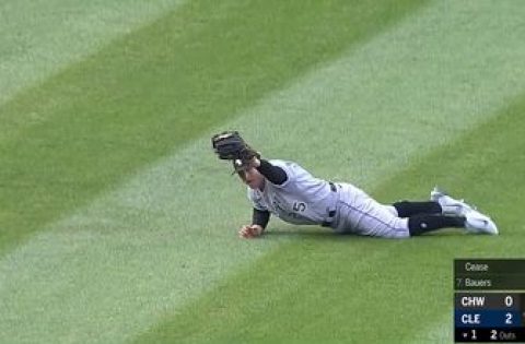 Andrew Vaughn’s tremendous diving catch saves runs, but White Sox trail Indians, 2-0