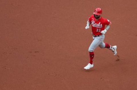 Jesse Winker blasts three homers, drives in six to finish Reds’ sweep of Cardinals, 8-7