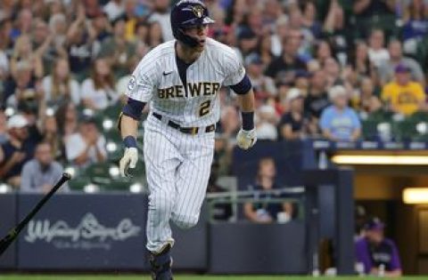 Christian Yelich powers Brewers past Rockies, 10-4