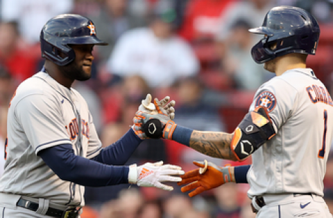 Yordan Alvarez hits opposite-field home run, gives Astros 1-0 lead over Red Sox